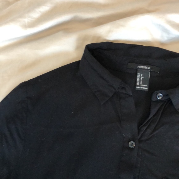 Forever 21 black button down - Picture 3 of 4